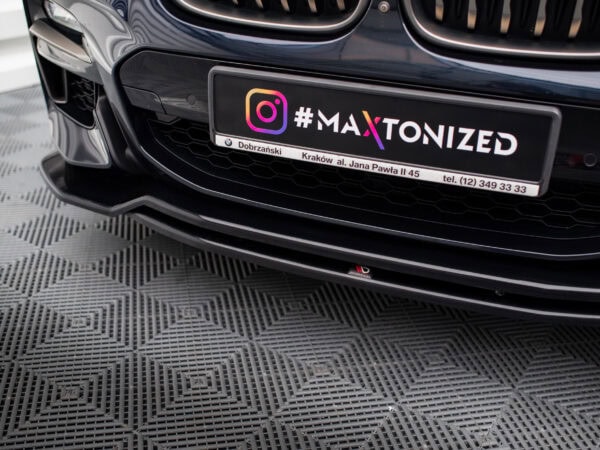 Alternative view of Maxton Design Gloss Black Front Splitter For BMW X4 G02 M Sport