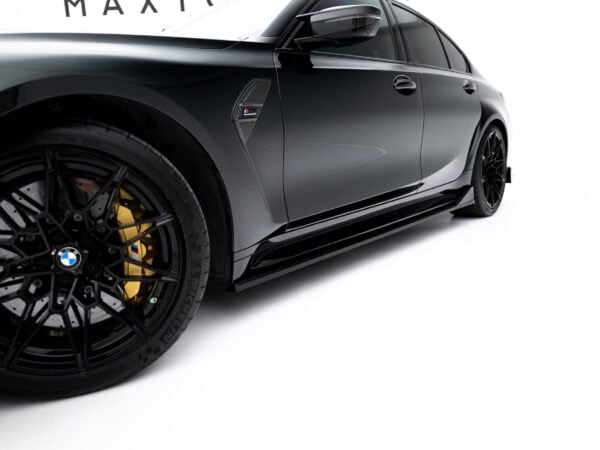 Alternative view of Maxton Design Gloss Black CSL Look Side Skirts V.3 For BMW M3 G80 G81