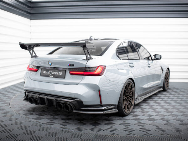Alternative view of Maxton Design Prepreg Carbon Fibre Spoiler with External Brackets Uprights for BMW 3 Series G20 M3 G80 M340i
