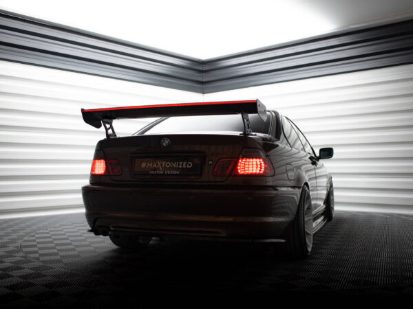 Alternative view of Maxton Design Prepreg Carbon Fibre Spoiler with External Brackets Uprights For BMW 3 Series E46
