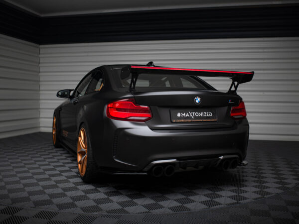 Pol po carbon spoiler with external brackets uprights led bmw m2 f87 2 2 m pack f22 20822 10