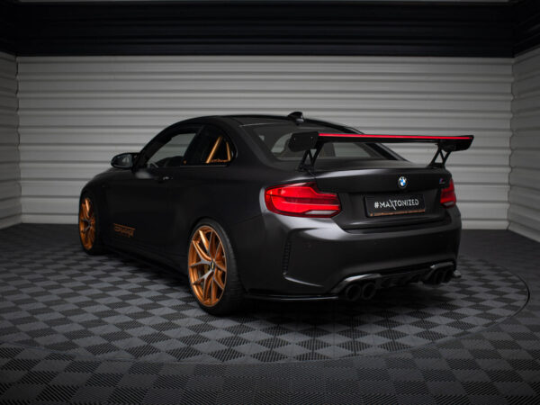 Pol po carbon spoiler with external brackets uprights led bmw m2 f87 2 2 m pack f22 20822 13