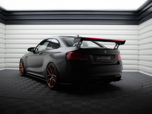 Pol po carbon spoiler with external brackets uprights led bmw m2 f87 2 2 m pack f22 20822 3