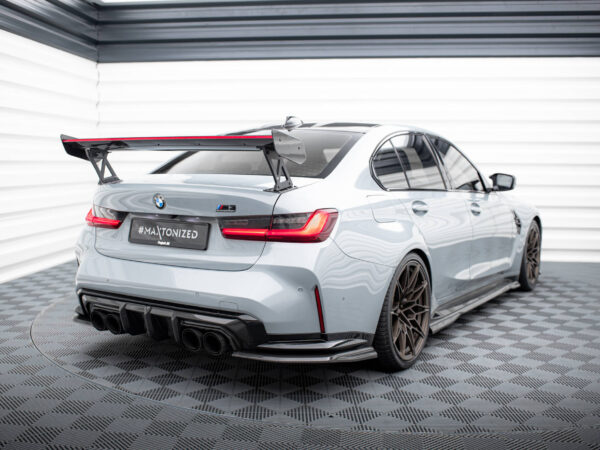 Pol po carbon spoiler with external brackets uprights led bmw m3 g80 m340i g20 3 m pack g20 3 standard g20 20361 11