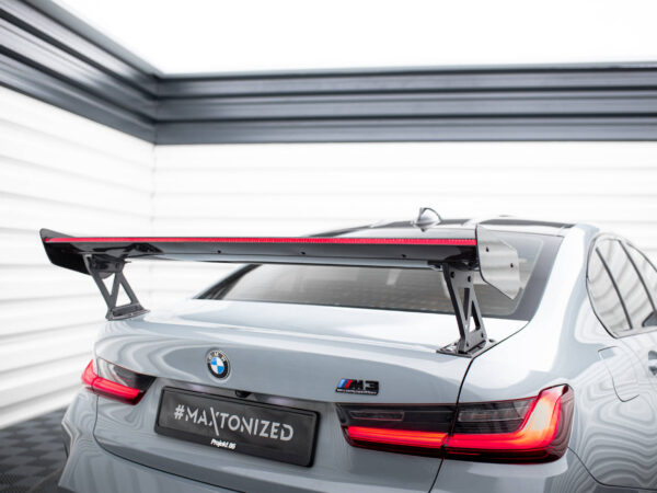 Pol po carbon spoiler with external brackets uprights led bmw m3 g80 m340i g20 3 m pack g20 3 standard g20 20361 12