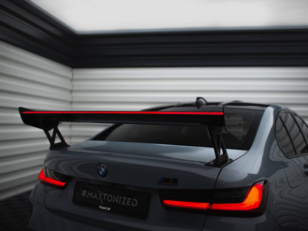 Pol po carbon spoiler with external brackets uprights led bmw m3 g80 m340i g20 3 m pack g20 3 standard g20 20361 5