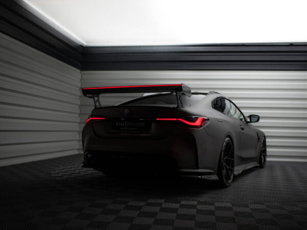Alternative view of Maxton Design Prepreg Carbon Fibre Spoiler With External Brackets Uprights For BMW M4 G82 G22 M440i M Sport LCI