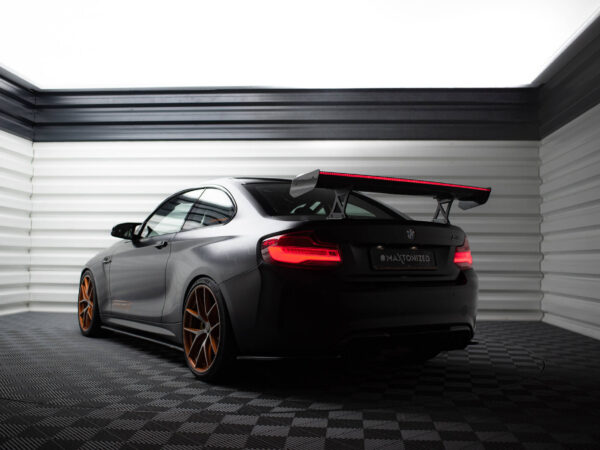 Alternative view of Maxton Design Prepreg Carbon Fibre Spoiler With Internal Brackets Uprights For BMW M2 F87 F22 M Sport