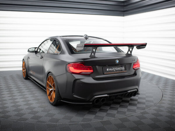 Pol po carbon spoiler with internal brackets uprights led bmw m2 f87 2 2 m pack f22 20654 8
