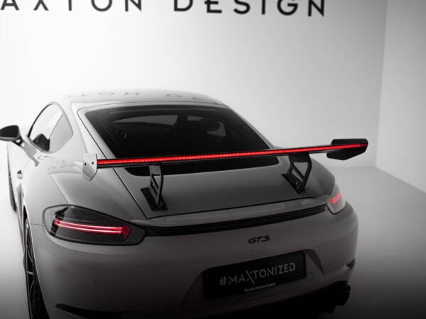Pol po carbon spoiler with internal brackets uprights v 2 led porsche 718 cayman 982c 21515 4