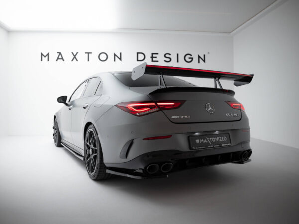 Pol po carbon spoiler with upper swan mounting led mercedes benz cla coupe c118 c118 facelift 21587 8