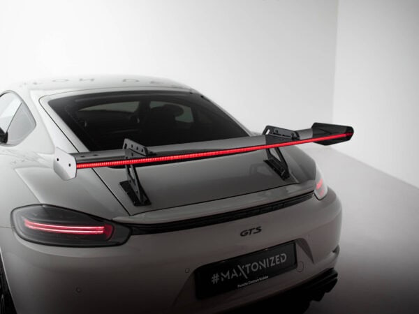Pol po carbon spoiler with upper swan mounting v 1 led porsche 718 cayman 982c 21520 17