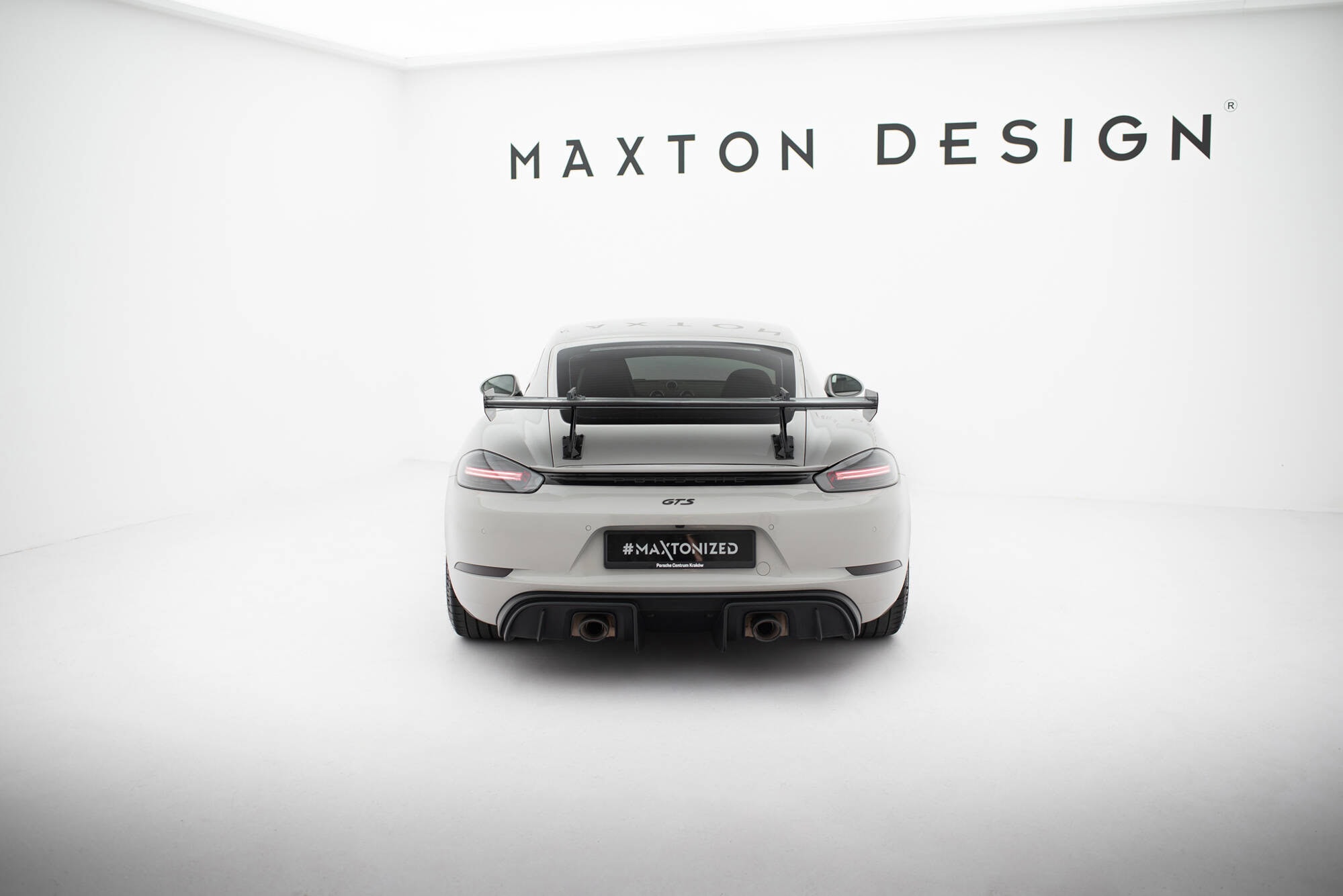 Maxton design prepreg carbon fibre spoiler with upper swan mounting v. 1 for porsche 718 cayman 982c - image 6