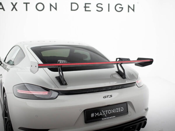 Pol po carbon spoiler with upper swan mounting v 2 led porsche 718 cayman 982c 21524 18