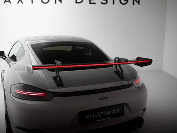 Pol po carbon spoiler with upper swan mounting v 2 led porsche 718 cayman 982c 21524 23