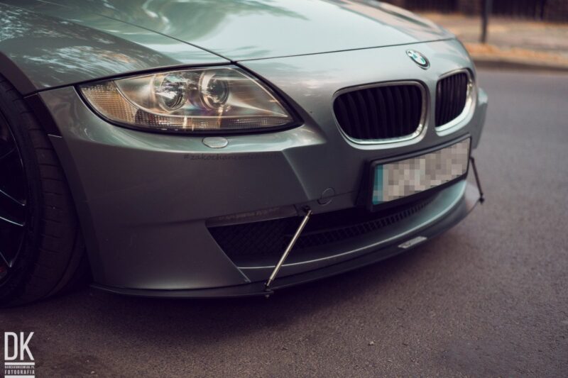 Maxton design matte black racing style front splitter for bmw z4 e86