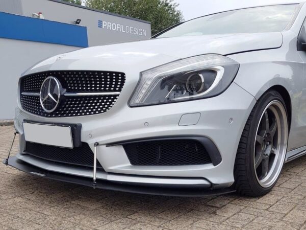 Alternative view of Maxton Design Gloss Black Racing Style Front Splitter For Mercedes-Benz AMG W176