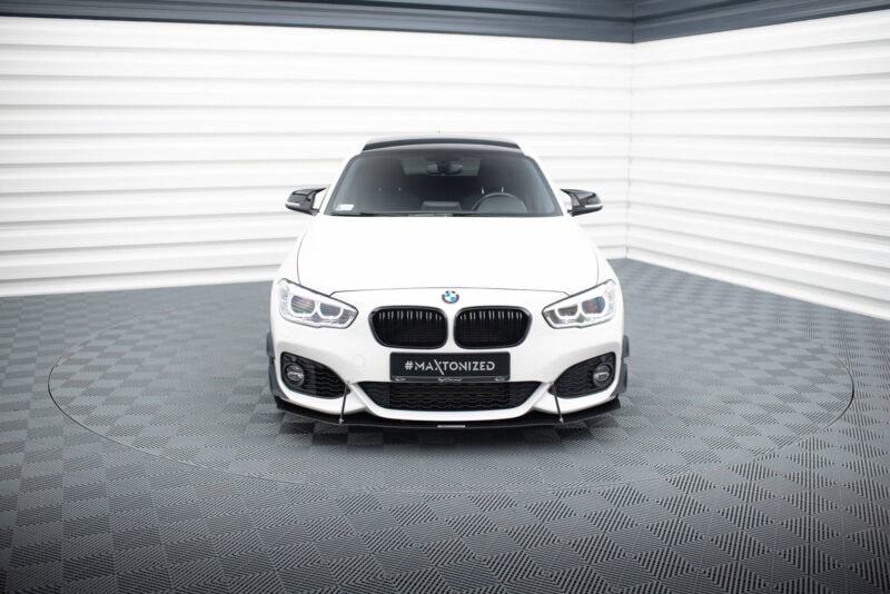 Maxton design matte black front splitter v. 1 for bmw 1 series f20 f21 m sport lci