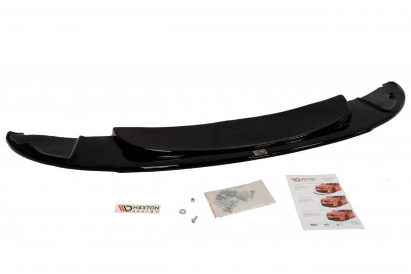 Maxton design gloss black front splitter for bmw 1 e87