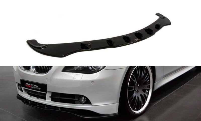 Maxton design gloss black front splitter for bmw 5 series e60 e61 pre lci
