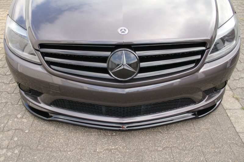Maxton design gloss black front splitter for mercedes-benz amg cl 500 c216