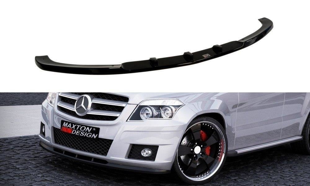 Maxton design gloss black front splitter for mercedes-benz w204 - image 3