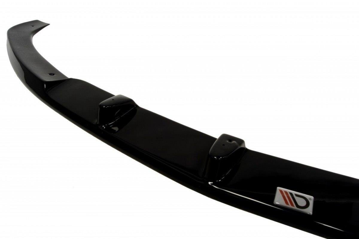 Maxton design gloss black front splitter for mercedes-benz w204 - image 2