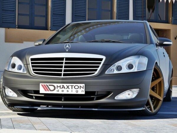 Alternative view of Maxton Design Gloss Black Front Splitter For Mercedes-Benz W221 Pre LCI