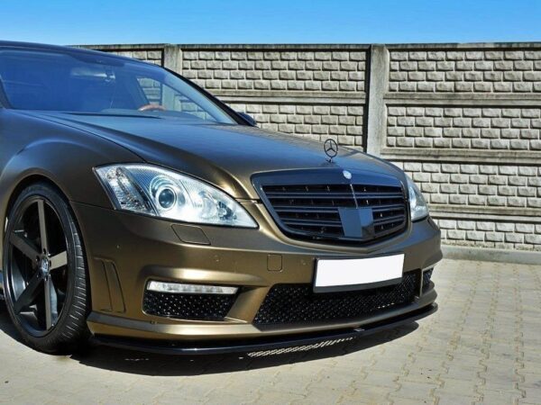 Alternative view of Maxton Design Gloss Black Front Splitter For Mercedes-Benz AMG W221 LCI