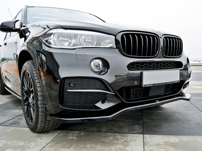 Maxton design gloss black front splitter v. 1 for bmw x5 f15 m sport