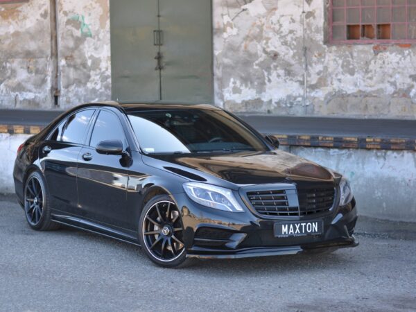 Alternative view of Maxton Design Gloss Black Front Splitter V.1 For Mercedes-Benz AMG W222