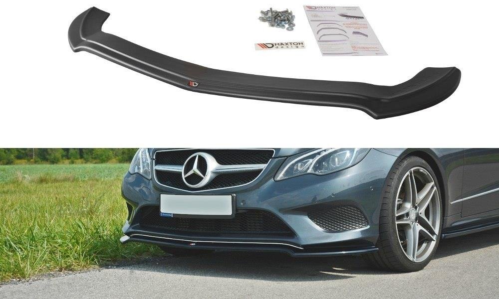 Maxton design gloss black front splitter v. 1 for mercedes-benz c207 a207 - image 5