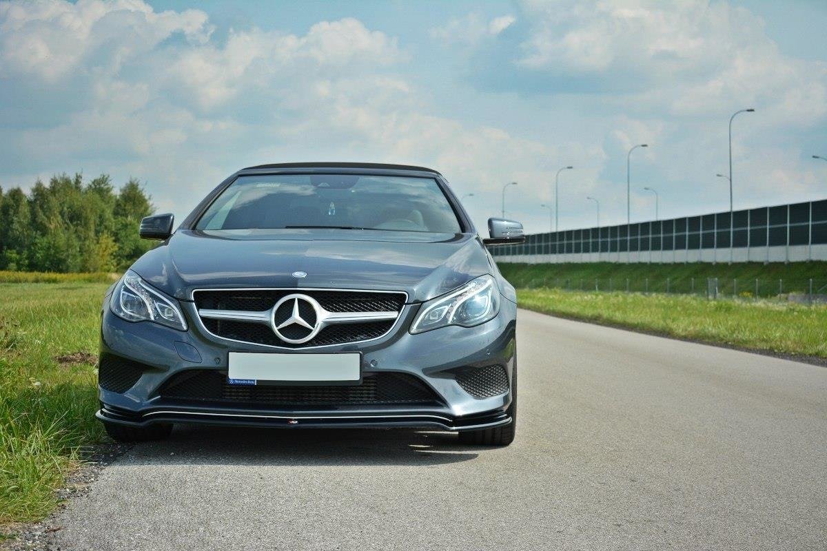 Maxton design gloss black front splitter v. 1 for mercedes-benz c207 a207 - image 2