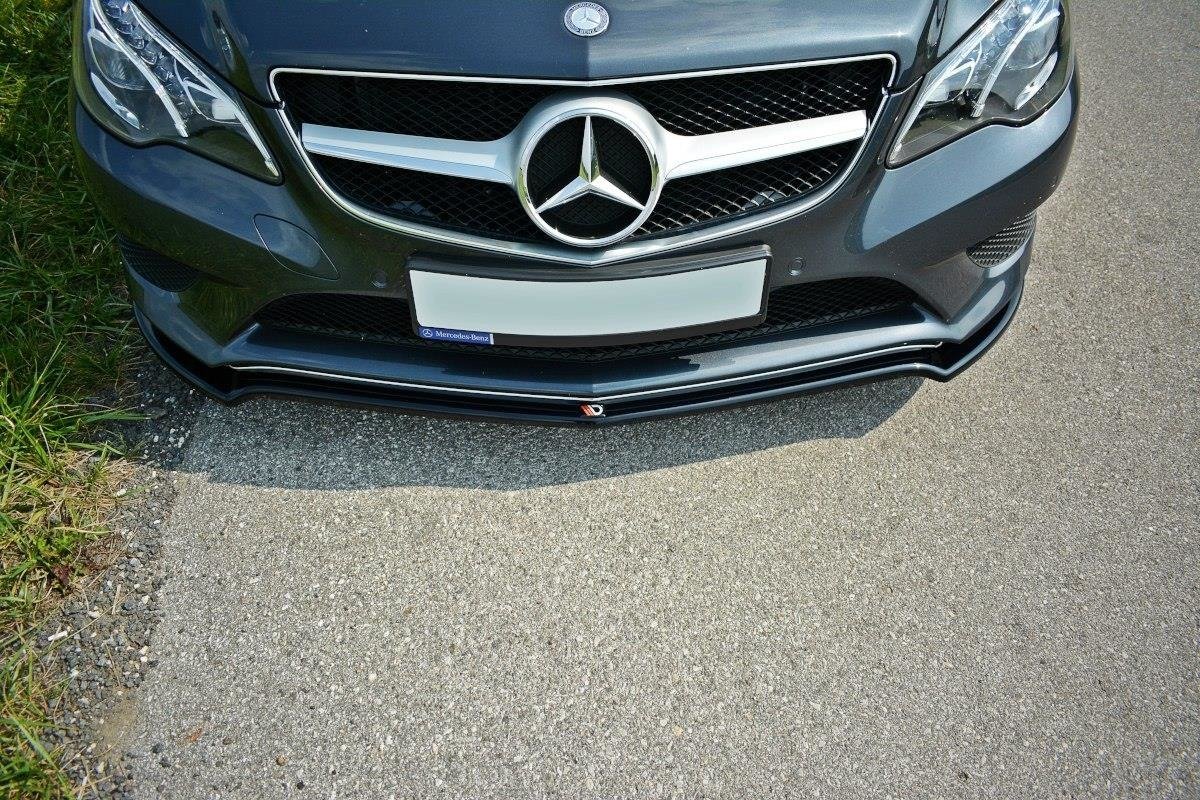 Maxton design gloss black front splitter v. 1 for mercedes-benz c207 a207 - image 3