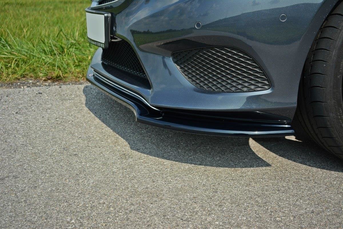 Maxton design gloss black front splitter v. 1 for mercedes-benz c207 a207 - image 4