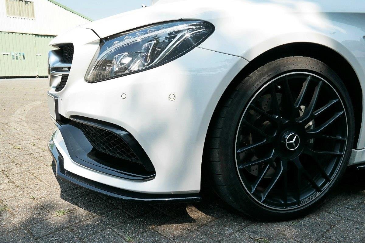 Maxton design gloss black front splitter v. 1 for mercedes-benz amg c205 c63 - image 5