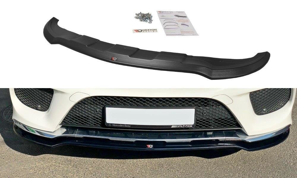 Maxton design gloss black front splitter v. 1 for mercedes-benz amg w166 - image 2