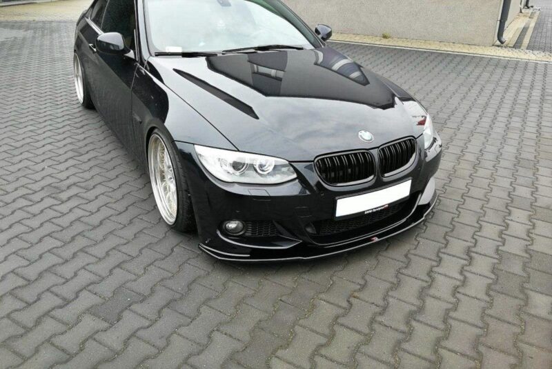 Maxton design gloss black front splitter v. 1 for bmw 3 series e92 m sport lci