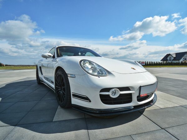 Alternative view of Maxton Design Gloss Black Front Splitter V.2 For Porsche Cayman S 987C