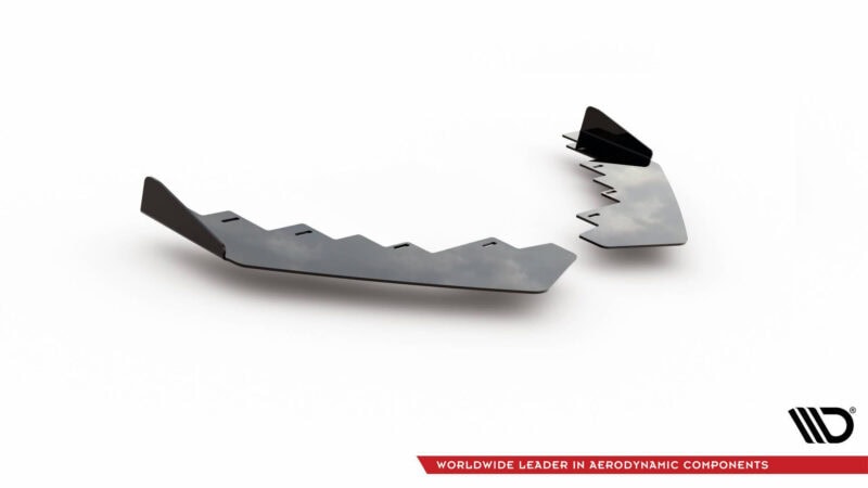 Maxton design matte black front splitter flaps for bmw 1 series f20 f21 m sport lci / m140i