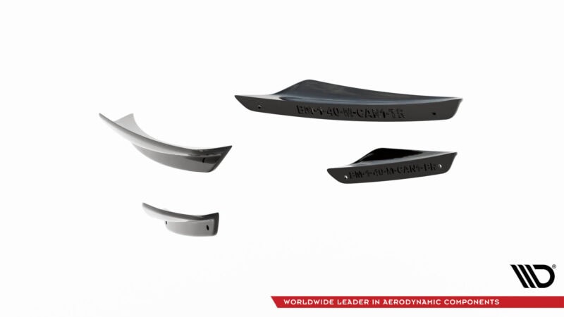 Maxton design black front bumper canards for bmw f40 m sport m135i