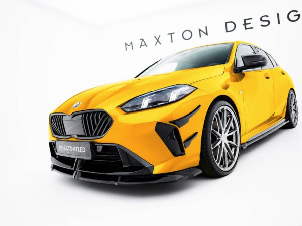 Alternative view of Maxton Design Matte Black Front Bumper Canards For BMW 1 Series F70 M Sport