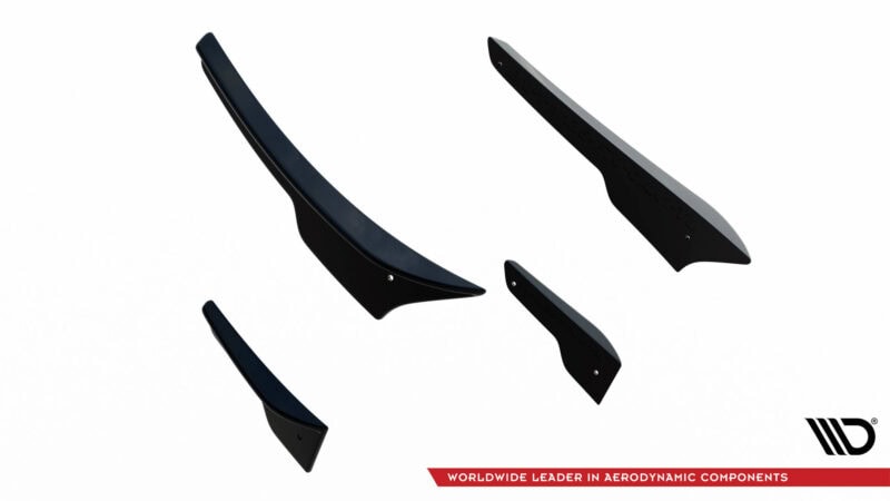 Maxton design matte black front bumper canards for bmw 1 series f70 m sport