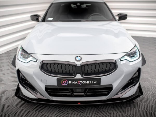 Alternative view of Maxton Design Gloss Black Front Bumper Canards For BMW 2 Series G42 M240i M Sport