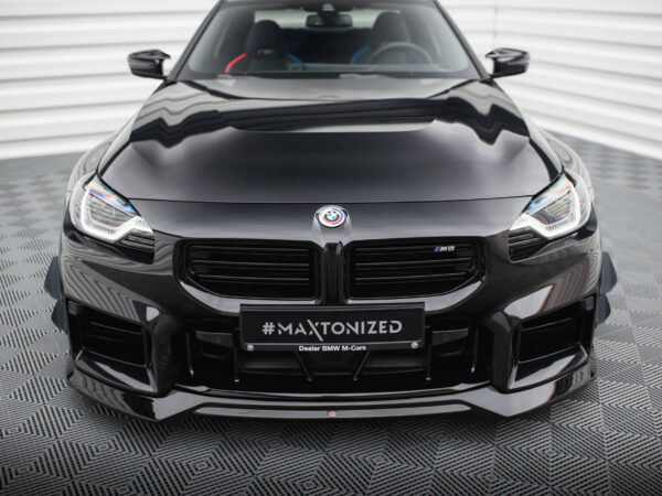 Alternative view of Maxton Design Gloss Black Front Bumper Canards For BMW M2 Series G87