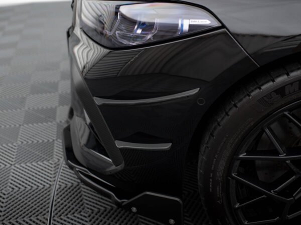 Alternative view of Maxton Design Gloss Black Front Bumper Canards For BMW M8 F92 F93