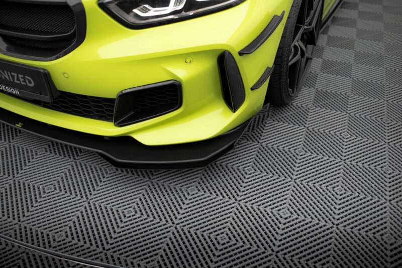 Maxton design gloss black front flaps for bmw 1 f40 m sport m135i - image 4