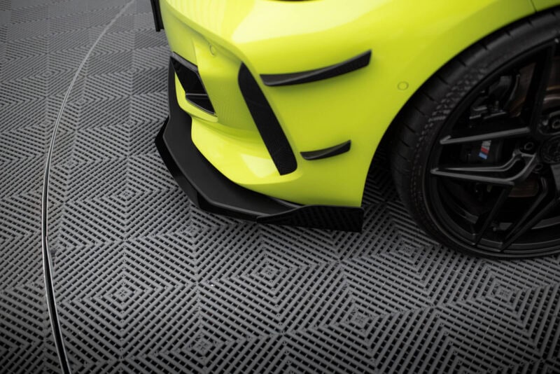 Maxton design gloss black front flaps for bmw 1 f40 m sport m135i - image 5