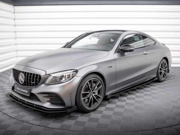 Alternative view of Maxton Design Gloss Black Front Flaps For Mercedes-Benz AMG C43 C205 A205 LCI