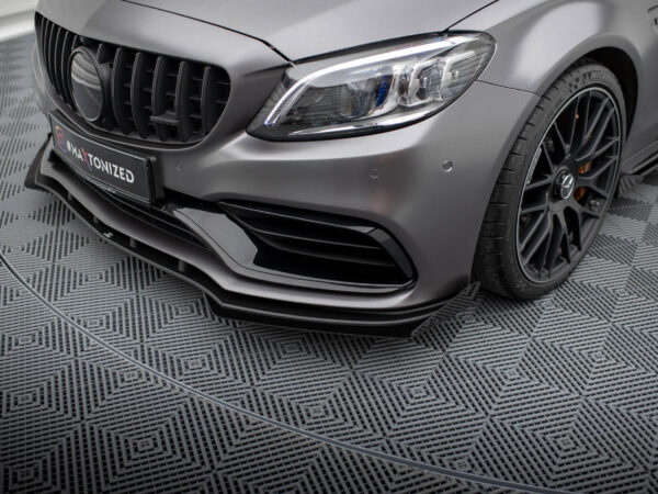 Alternative view of Maxton Design Gloss Black Front Flaps For Mercedes-Benz AMG C63 W205 LCI